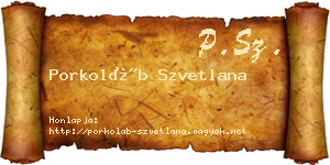Porkoláb Szvetlana névjegykártya